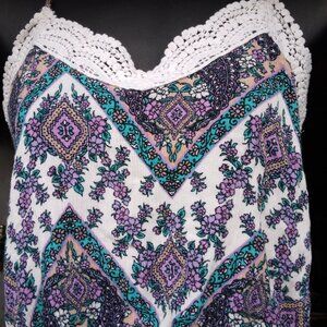 LAHEARTS bandana/floral halter top/crop top